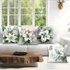 4pcs/set Lilies and Butterflies Cushions Pillowcase Polyester Cushion Cover Throw Pillow Pillowcover Home Car Sofa Decor