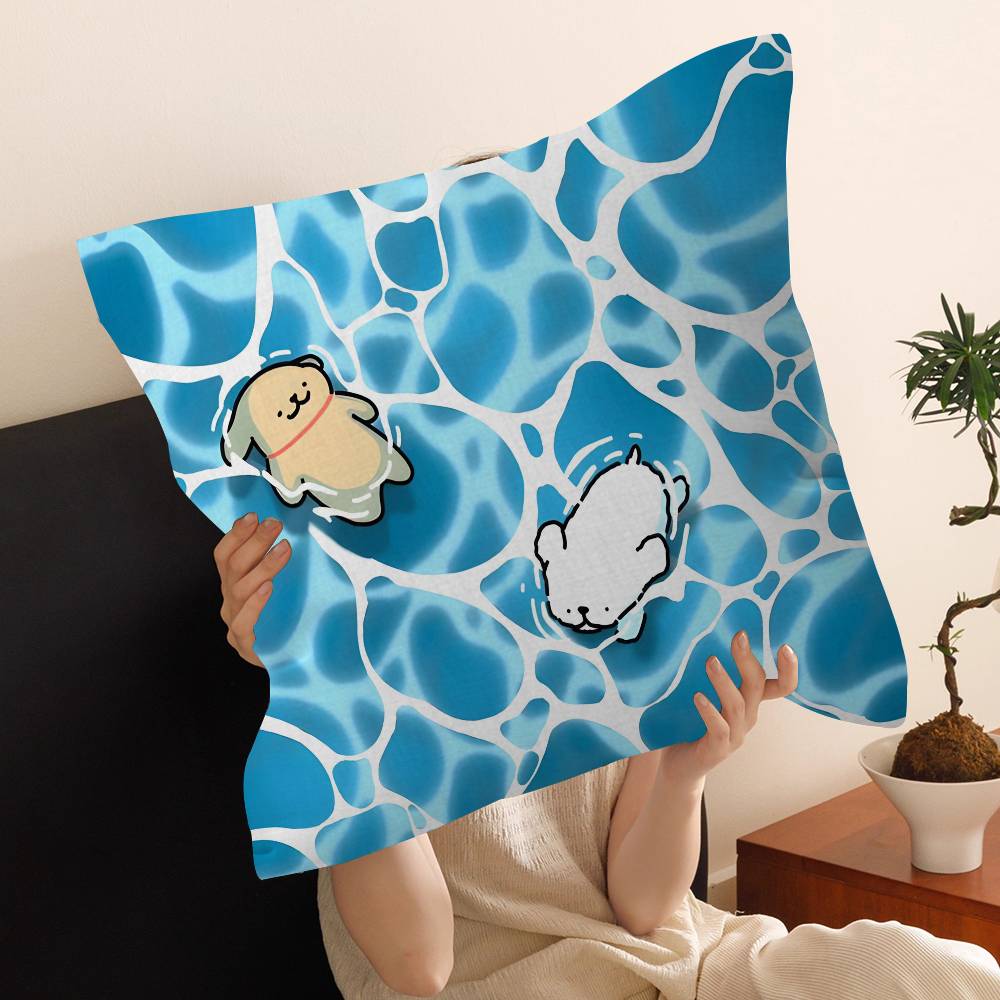 Simple-line Small Dog Personalized Pillow Dust Cover Bedroom Kids Party Decoration Pillowcase Birthday Children Gift
