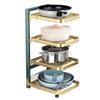 Adjustable 4-Tier Stainless Steel Kitchen Pot Storage Rack