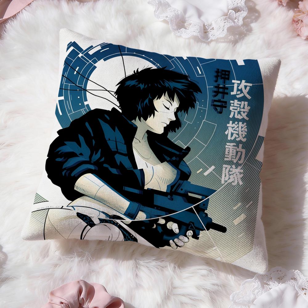 g-Ghost in the Shell Cushion Cover Premium Comfort Reversible Pillow Cove -Two in One Design for Any Room & Car Interior