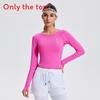 Womens Athletic Running Yoga Top With Stretchy Polyester Fabric For Gym Fitness