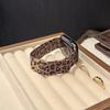 Milanese Loop strap For Apple watch band 46mm 45mm 44mm 40mm 41mm Leopard Print Magnetic bracelet for iWatch Series 11/10/9 8 7 6 SE3/Ultra 2 3 4 49mm