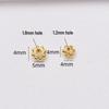 Colorfast 18K Gold Plated Lantern Bead Spacer for DIY Bracelets & Necklaces