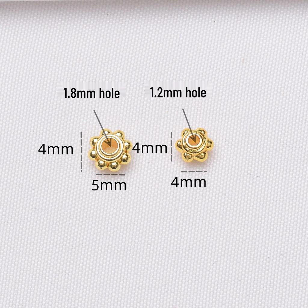 Colorfast 18K Gold Plated Lantern Bead Spacer for DIY Bracelets & Necklaces