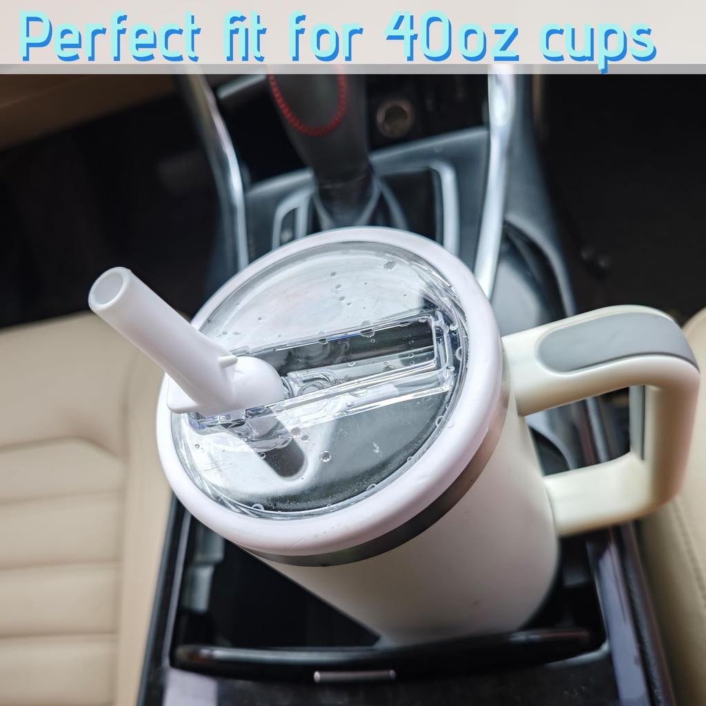 40 oz Replaceable Tumbler Flip Straw Lid for Stanley Cup,Reusable Tumbler Cover, Spill Proof Splash Resistant Tumbler Lids