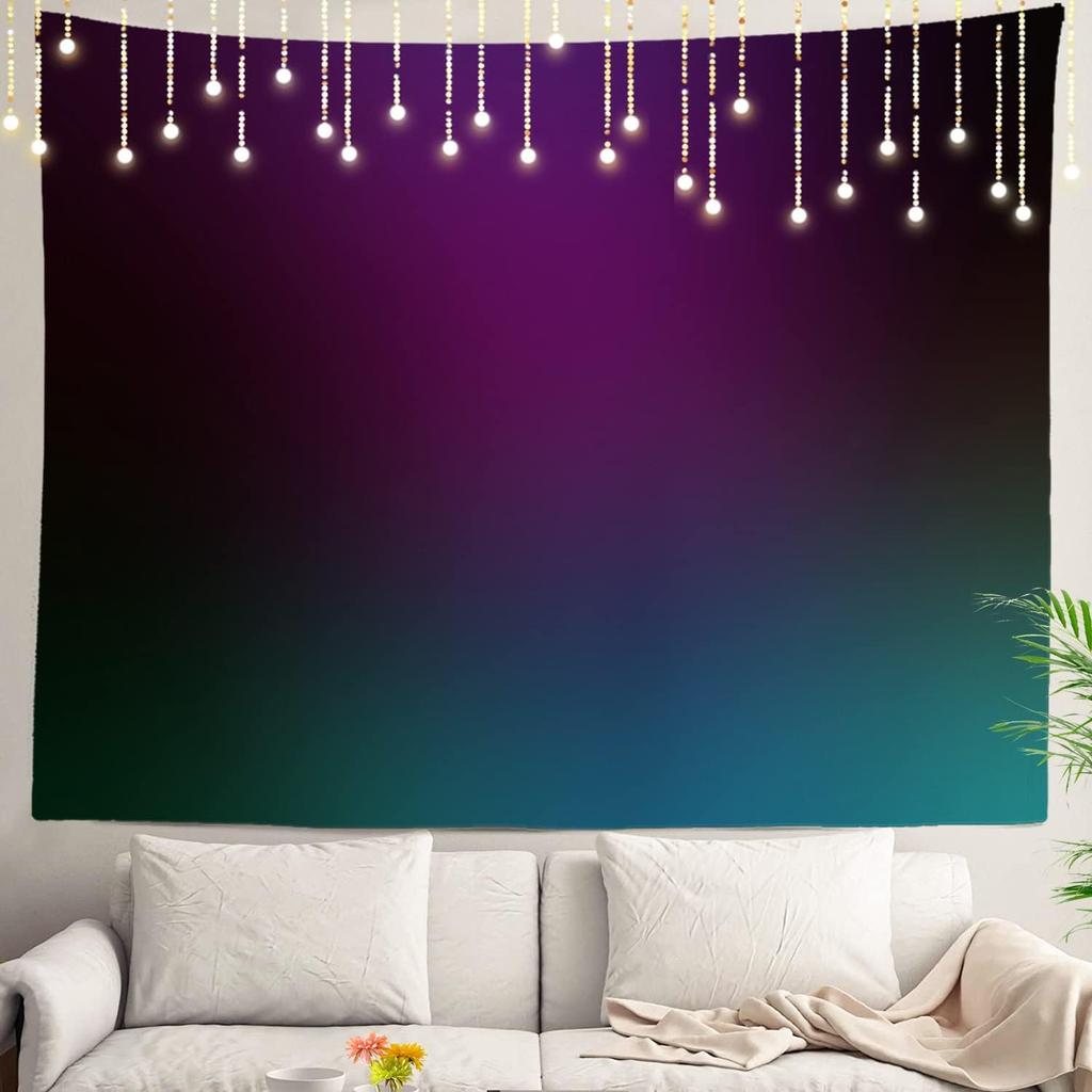 Northern Lights Wall Tapestry,View Over A Lake Green Storm Cloud Sky Wall Hanging Large Tapestry Decoration Polyester Fiber