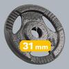 Cast Iron Weight Set 4X2.5Kg 10Kg Hole 31Mm Plate With Handles Rebel