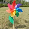 Whirligig Yard Wood Stick Lawn Garden Decor Wind Spinner Kids Toy Windmill