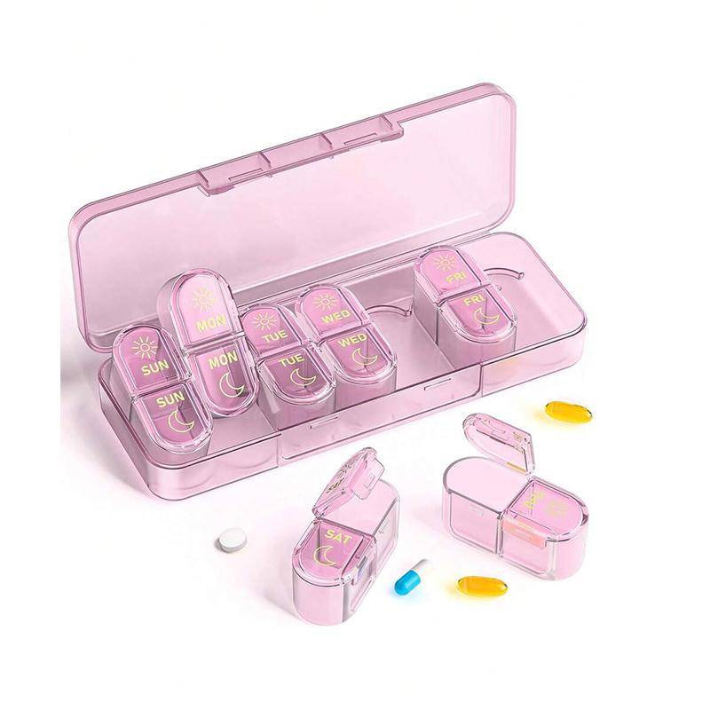 7 Days Pill Organizer Medicine Box Daily 1 Times Vitamins Drugs Travel Portable Pills Storage Box Moisture-proof Medicine Box