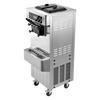 Commercial Ice Cream Machine, 20-28L/H Yield, 2200W 3-Flavor Freestanding Soft Serve Ice Cream Maker with 2 X 6L Hoppers & Built-In Puffing Pump,