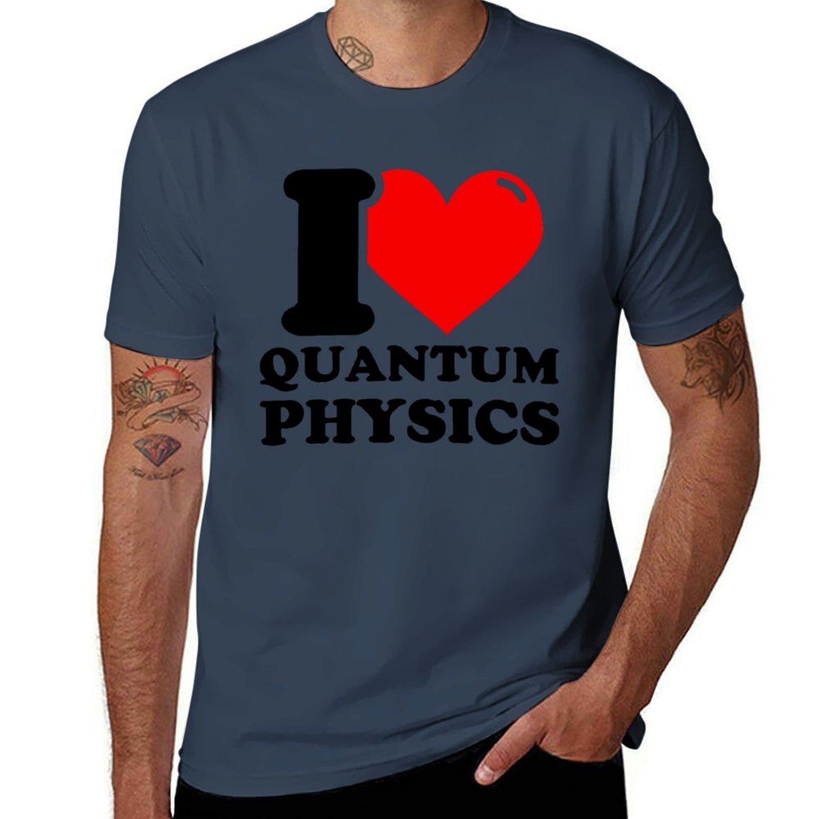 I Love Quantum Physics Tshirt Basic Solid Color Short Sleeve Tshirt S
