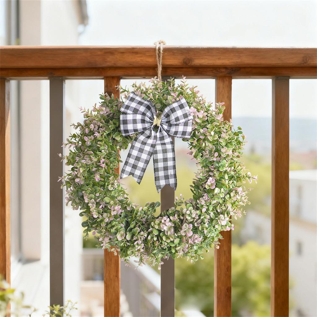Christmas Simulation Green Plant Money Leaf Wreath Vine Ring Home Window Door Hanging Decoration 40cm