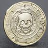 Pirate King Luffy ONE PIECE Gold Plated Commemorative Coin & Badge