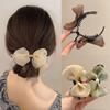 Fashion Mesh Bow Hairpin Versatile Temperament Ponytail Hair Clip For Women Girls Simple Elegant Shark Clip Hair Accessories