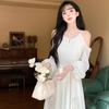 Spring and Summer Vacation Style Dress, Super Fairy Chiffon Hanging Neck, Shoulder Leakage, Waist and Thin Temperament, Gentle Travel To the Seaside