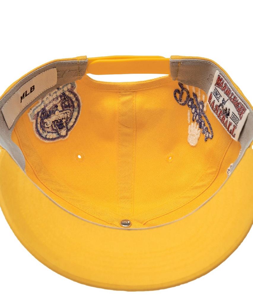 Emelbi Signature All-Over Patch Structure Ball Cap La (Mustard)