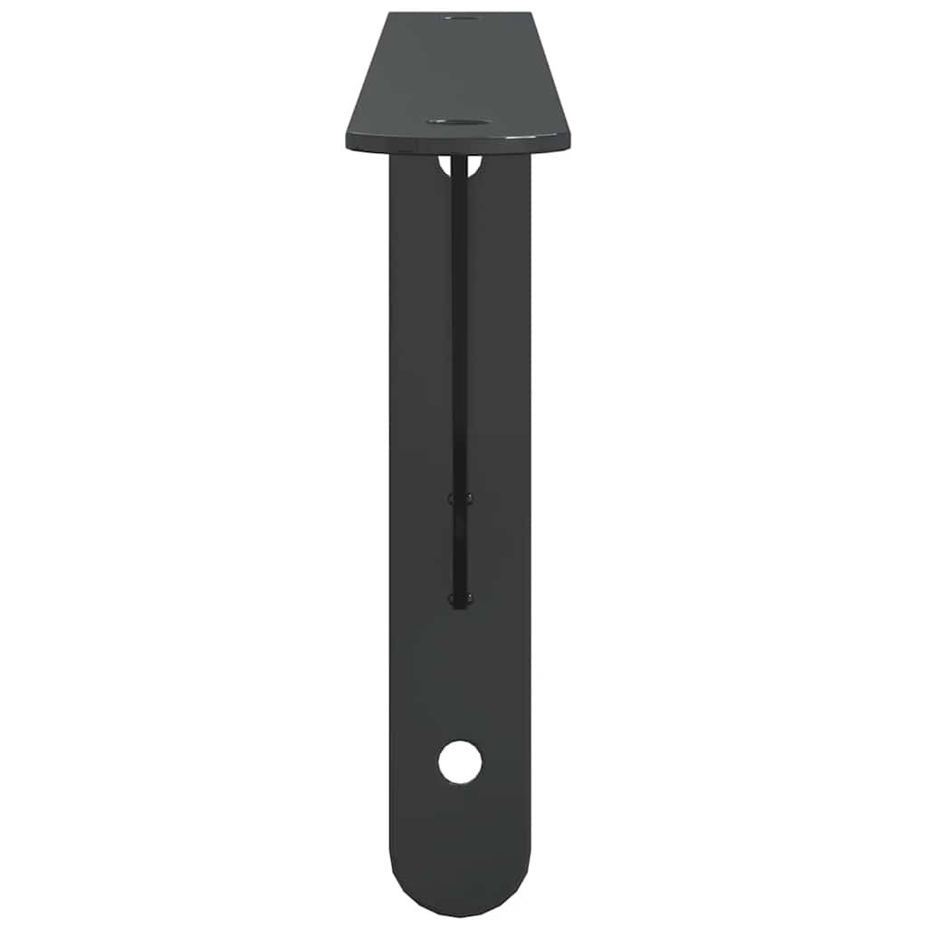 Shelf Brackets 4 pcs 30 x 2.5 x 15.5 cm Black Stainless Steel