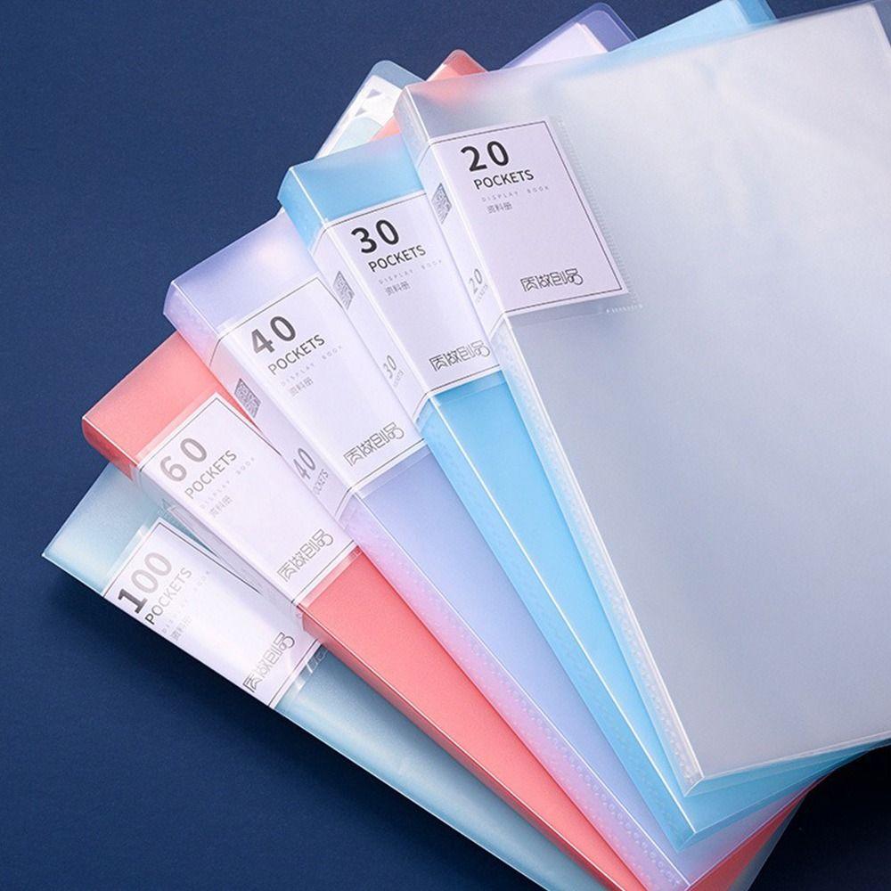 20/30/40/60/100 Pages A4 File Folder Large Capacity Test Paper Storage Bag  Back To School Gift