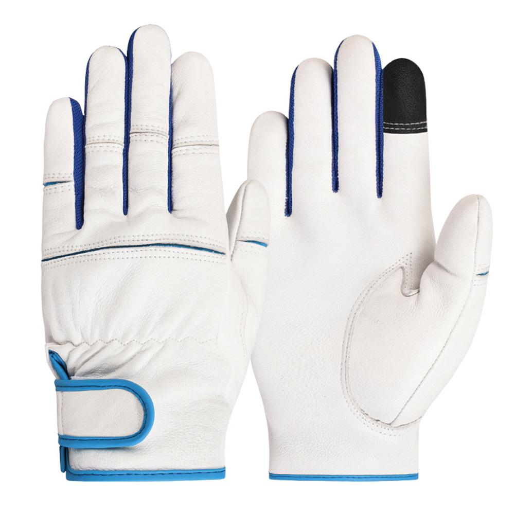 

1 пара робочих рукавичок зі шкіри вівці, для робітників, зварювання, захисту, саду, спорту, мотоциклістів, зносостійкі рукавички XXL