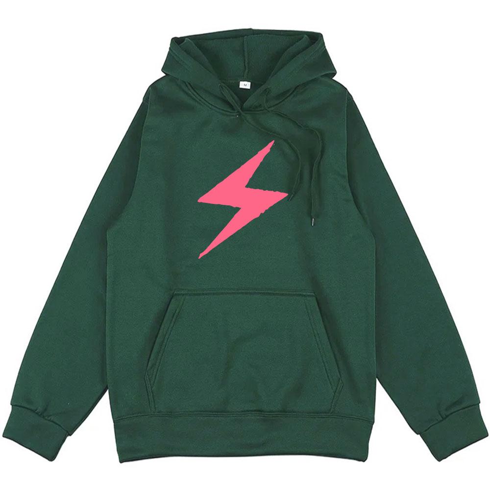 Pink Lightning Printing Hoodies Bruno APT Sweatshirts Song Women Pullovers Hooded Soft Warm Clothing