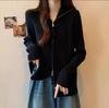 Women's Collared Zip Front Ribbed Knit Cardigan