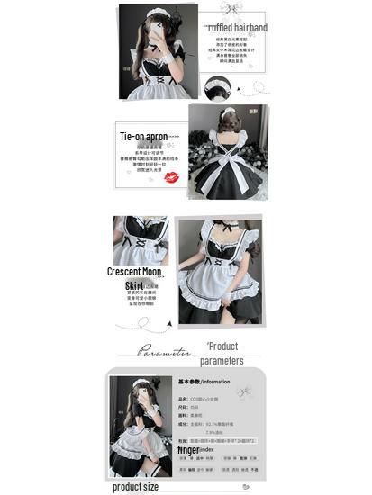 Uroczy Miękki Japoński Kostium Cosplay Maid Lolita na Występ Sceniczny