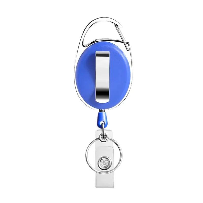 Transparent Double Cards Slots ID Tag Badge Holder with Badge Reel Cards Storage Organizer Employee Pass Work Card Case Sleeve