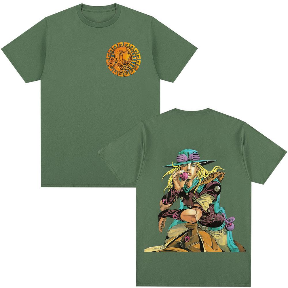 

Anime JoJo Bizarre Adventure STEEL BALL RUN Diego Brando T Shirts Unisexs Clothing Casual Cotton Short Sleeves Oversized Tshirts 4XL