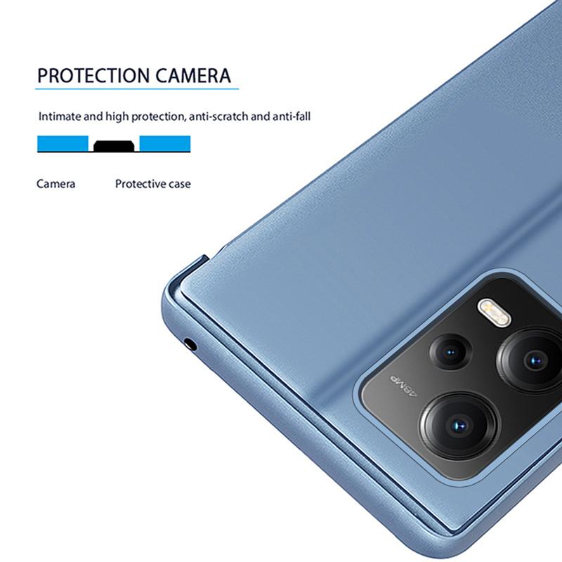 Leather Mirror Flip Phone Case For Xiaomi Poco X5 Pro 5G Poko Pocco X 5 5X X5Pro PocoX5 PocoX5Pro Phone Cover