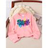 Vibrant -Themed Artwork on A Girls' Crew Neck Sweatshirt, Perfect for Autumn and Winter in A Western Style,