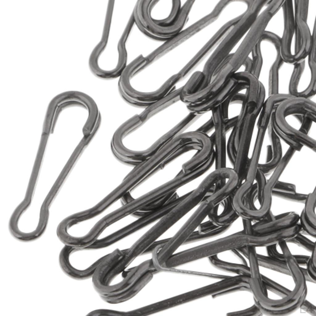 50 Pieces Fishing Snaps Swivels Baits Clip Carp Tackle