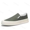 Fashion 2025 Spring New Men's Low Cut Thick Soled Canvas Shoes Slip on Fashion Trend Comfortable Lightweight Non slip Platform sneakers