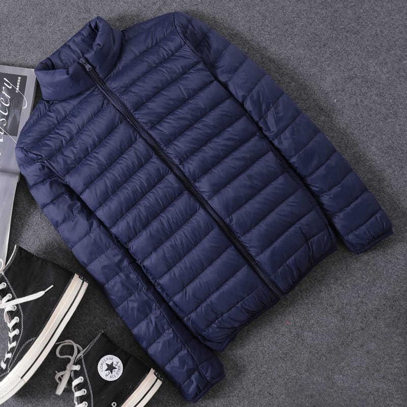 Men's 2026 Slim Fit Lightweight Hooded Cotton Jacket - Casual Striped Design, Warm and Stylish