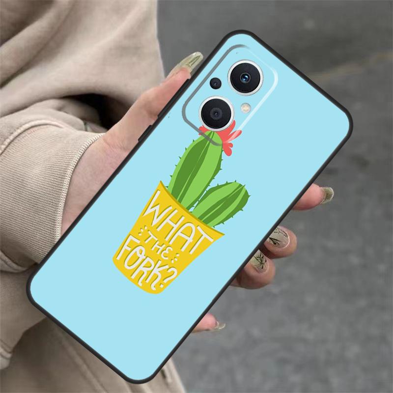 Cactus Succulent Case For OPPO Reno 14 12 11 10 13 Pro 14F 13F 12F 11F 8 7 Lite OPPO Find X9 X8 X6 Pro Cover
