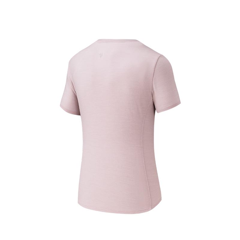 Anta Lightweight Breathable Sports Shoulder Sleeve T-Shirt Women tops 162625115-1