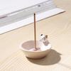 Cute Incense Stick Burner Ash Catcher Incense Holder Aromatherapy Plate Resin Rabbit Puppy Ornament for Home Spa Decoration
