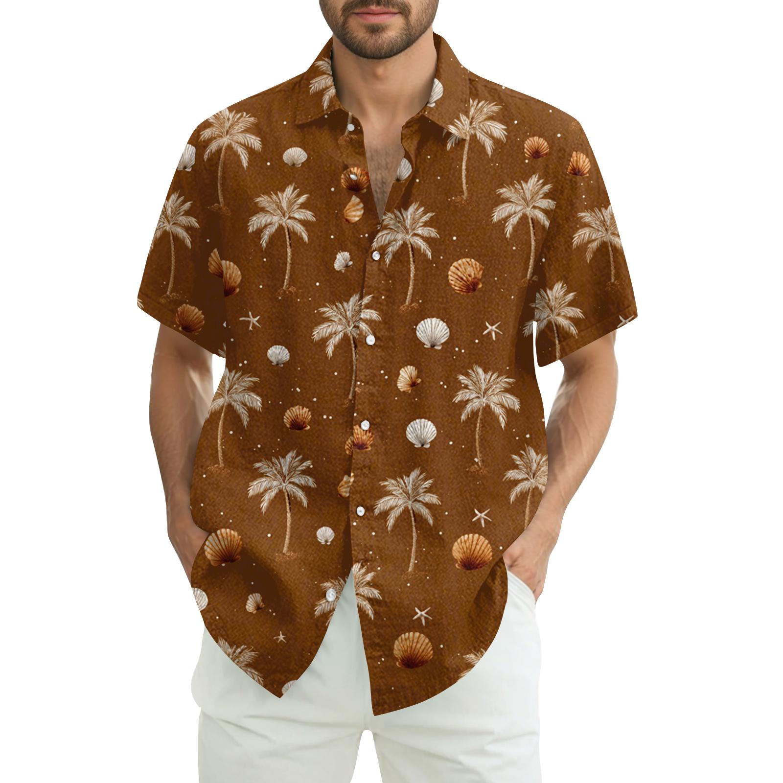 

Men s Casual Fashion Printed Short-Sleeve Shirt XXXXL