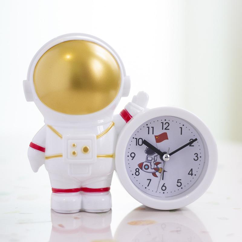 Creative Astronaut Astronaut Alarm Clock Student Children Alarm Clock Bedroom Bedside Clock Plastic Cartoon Alarm Clock