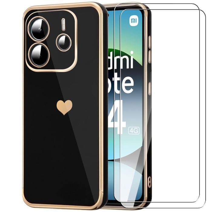 Coque de protection - Xiaomi - Redmi Note 14 4G - Souple - Anti-rayures - Motif Cœur