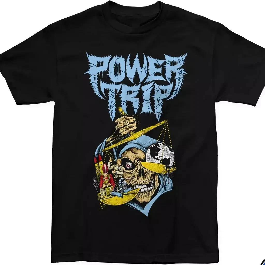 Power Trip band T-shirt Black Cotton Unisex All sizes S-5XL 2XL
