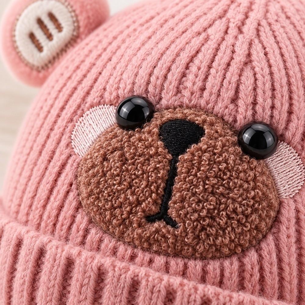 Wind Proof Baby Hat Soft Knit Pullover Hat Cute Toddler Cap Daily