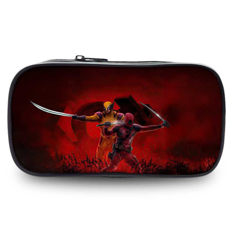 Deadpool And Wolverine Large Capacity Oxford Fabric Pencil Case For Students