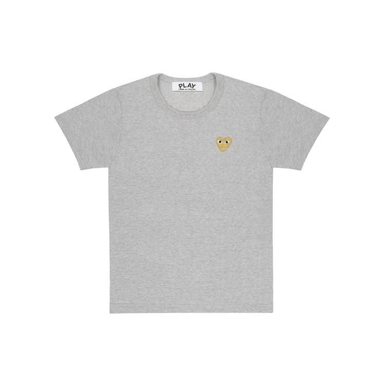 CDG Play Gold Heart T Shirt AZ-T216-051-3