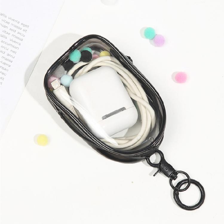 Clear PVC Miniature Doll Storage Bag Transparent Figure Display Bag with Keyring For Travel And Shopping Trips