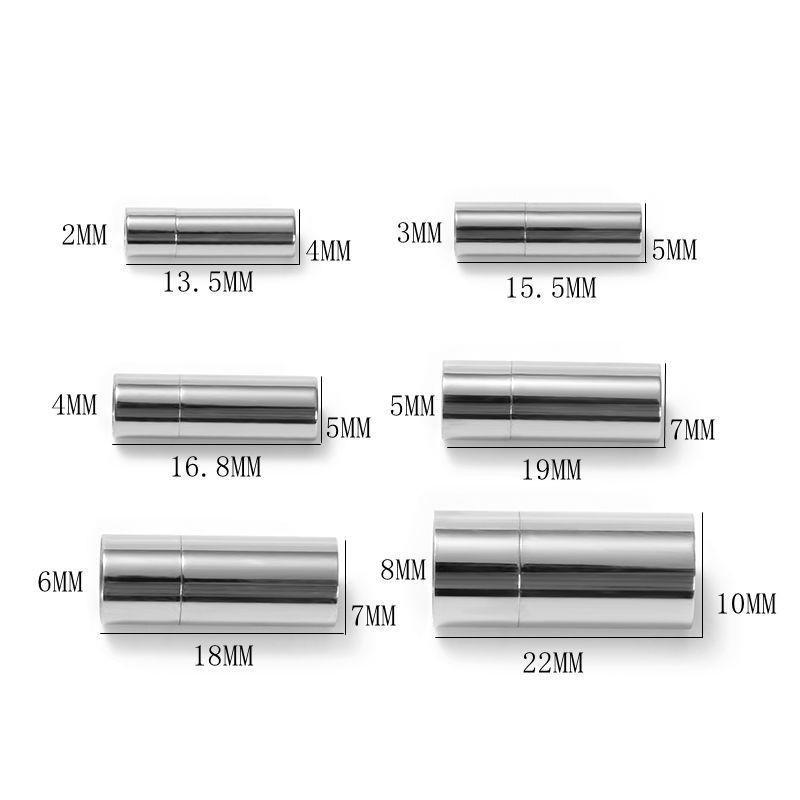37 Split Stainless Steel Magnetic Clasp Bracelet Connector, DIY Jewelry Accessories, Leather Rope Buckle, Hand Rope Buckle Head