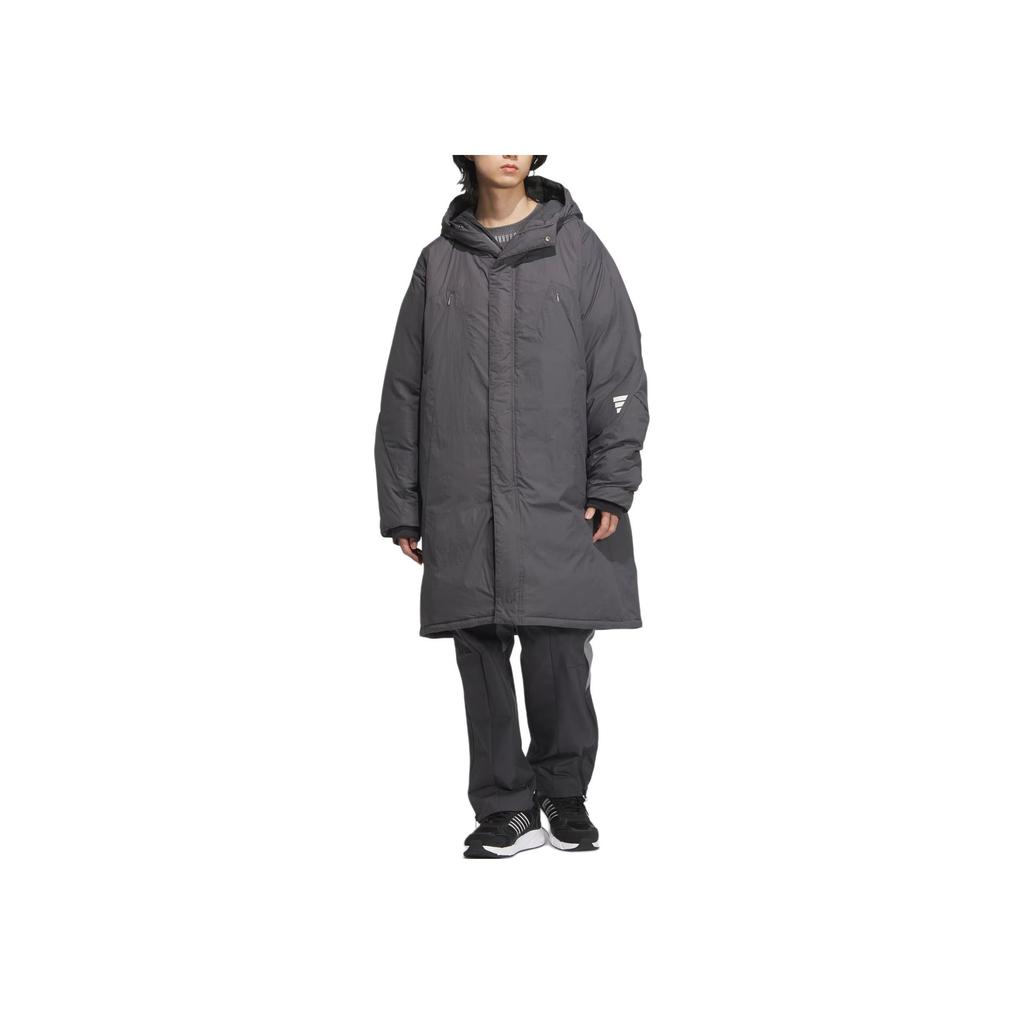 Adidas Fustl P Djk Lon Water-Resistant Long Warm Sports Casual Hooded Down Jacket Men Jackets Dark-Gray JM6177
