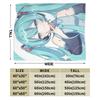 Hatsune Miku Anime Fashion Blanket Fleece Spring Autumn   Multifunction Super Soft Throw Fashion Blankets for Sofa Bedroom Bedding Throws