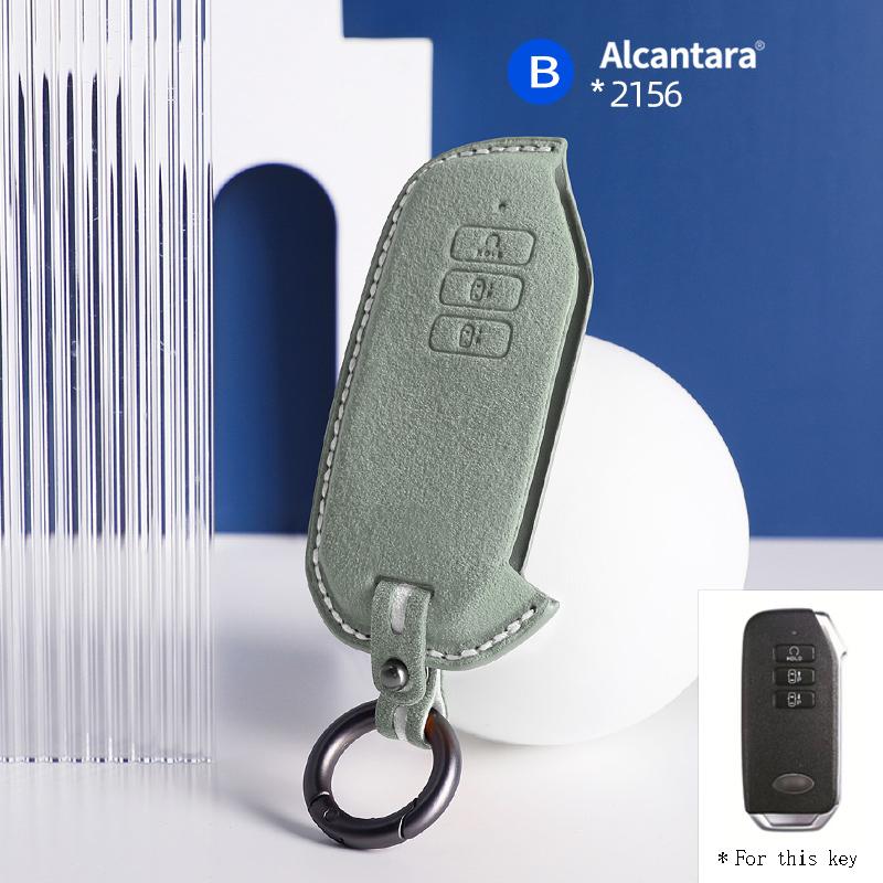 For Kia Niro Hybrid Sportage K5 Sorento MQ4 Ev6 Seltos Alcantara 7 Button Car Key Case Keychain Accessories 2025 2025 2025 2025