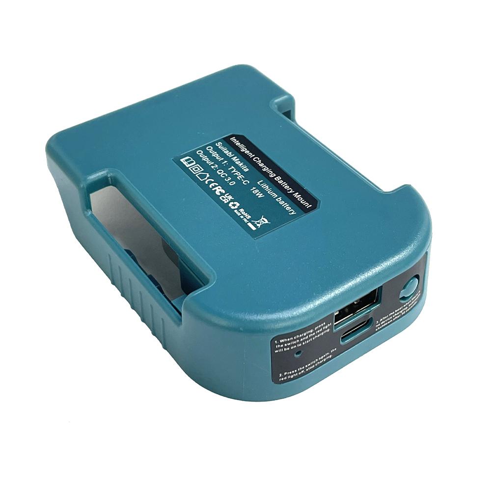 Battery Holder For Makita 18V With USB With Type-C For Makita Battery BL1840 BL1850 BL1860 Charger Adapter Fast Charging