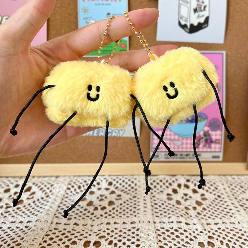 Cute Little Butter Doll Plush Toy Keychain Fashion Creative Backpack Pendant Soft Stuffed Butter Doll Kawaii Birthday Gifts